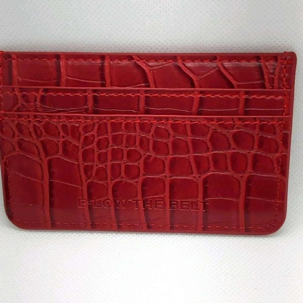 B-low the belt croc card case